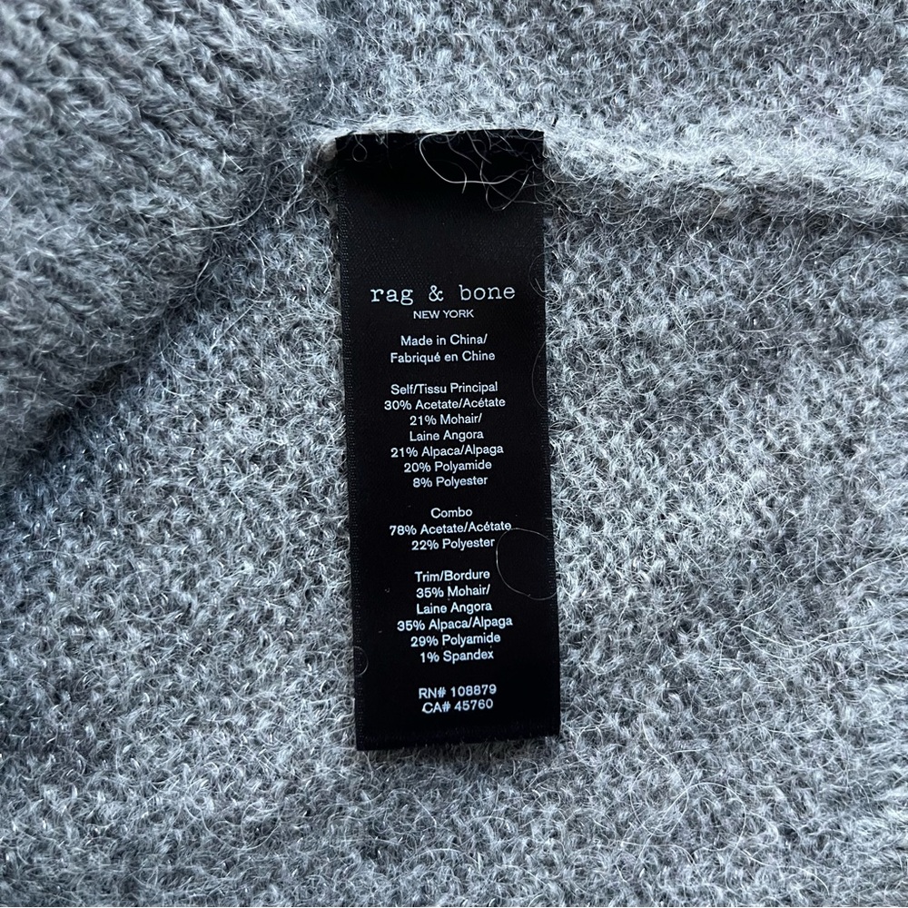 Rag & Bone Grey Mohair Sweater - Picture 9 of 10